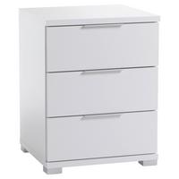 SZAFKA NOCNA SMILLA - biały/kolor aluminiowy, Konventionell, materiał drewnopochodny/tworzywo sztuczne (46/61/42cm) - Boxxx