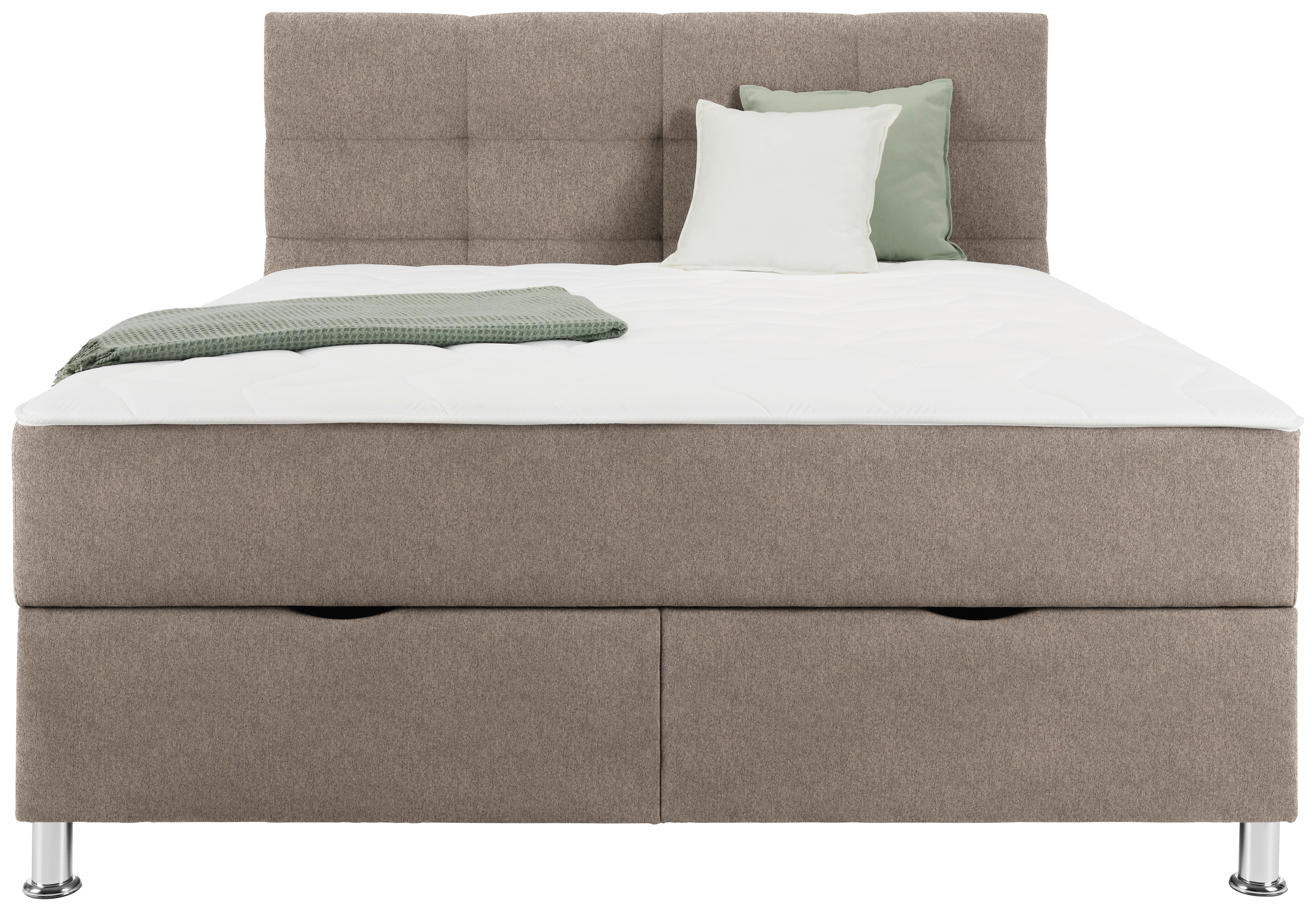 Box Krevet Oviedo - cappuccino, Konvencionalno, tekstil/metal (180/200cm) - Based