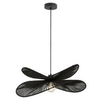 Hängeleuchte Bli Schwarz max. 25 Watt - Schwarz, MODERN, Papier/Metall (60/120cm)