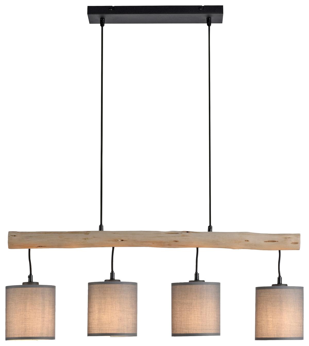 LAMPA ZWIESZANA 15783-29 TRIBU - czarny/taupe, Natur, tworzywo sztuczne/metal (82,5/13,5/60-120cm) - Just Light