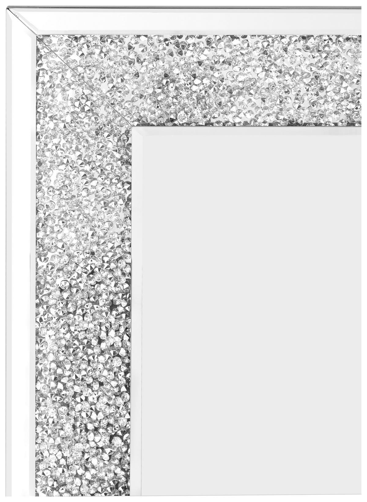 Wandspiegel Diamant In Silberfarben - srebrne barve/prozorno, Trendi, umetna masa/steklo (80/120/2,2cm) - Mömax