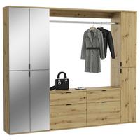 Ansamblu de hol PROJEKT X - Konventionell, sticlă/material pe bază de lemn (212/193/34cm) - Modern Living