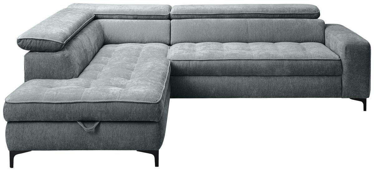 Kutna Garnitura Talia - tamno siva/crna, Basics, tekstil/metal (203/70-90/251cm) - Modern Living