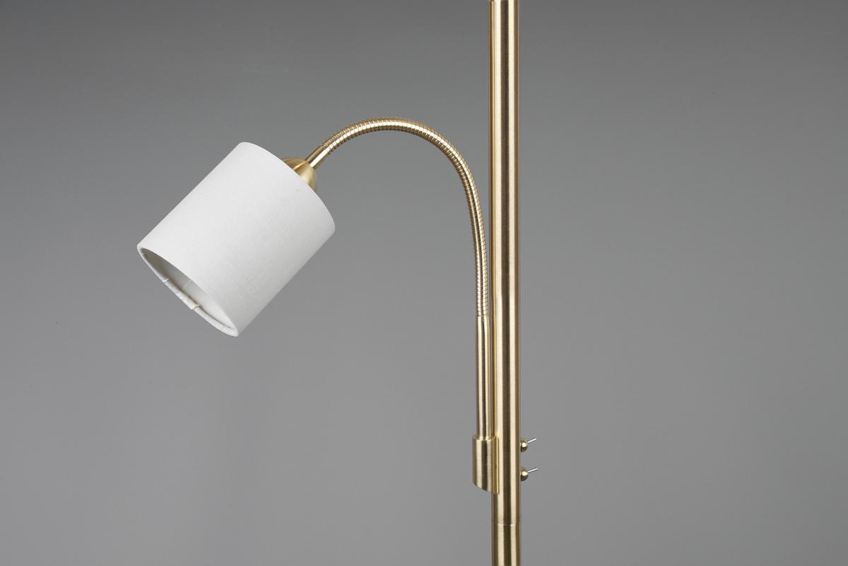 LAMPA STOJĄCA 403900208 HOTEL - kolor mosiężny/kremowy, Konventionell, metal/tkanina (40/40/170cm) - Trio Leuchten