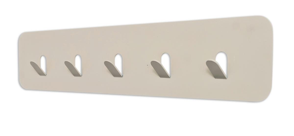 LISTWA Z WIESZAKAMI TILLY 2 - kremowy, Design, metal (50/10/3cm) - Xora