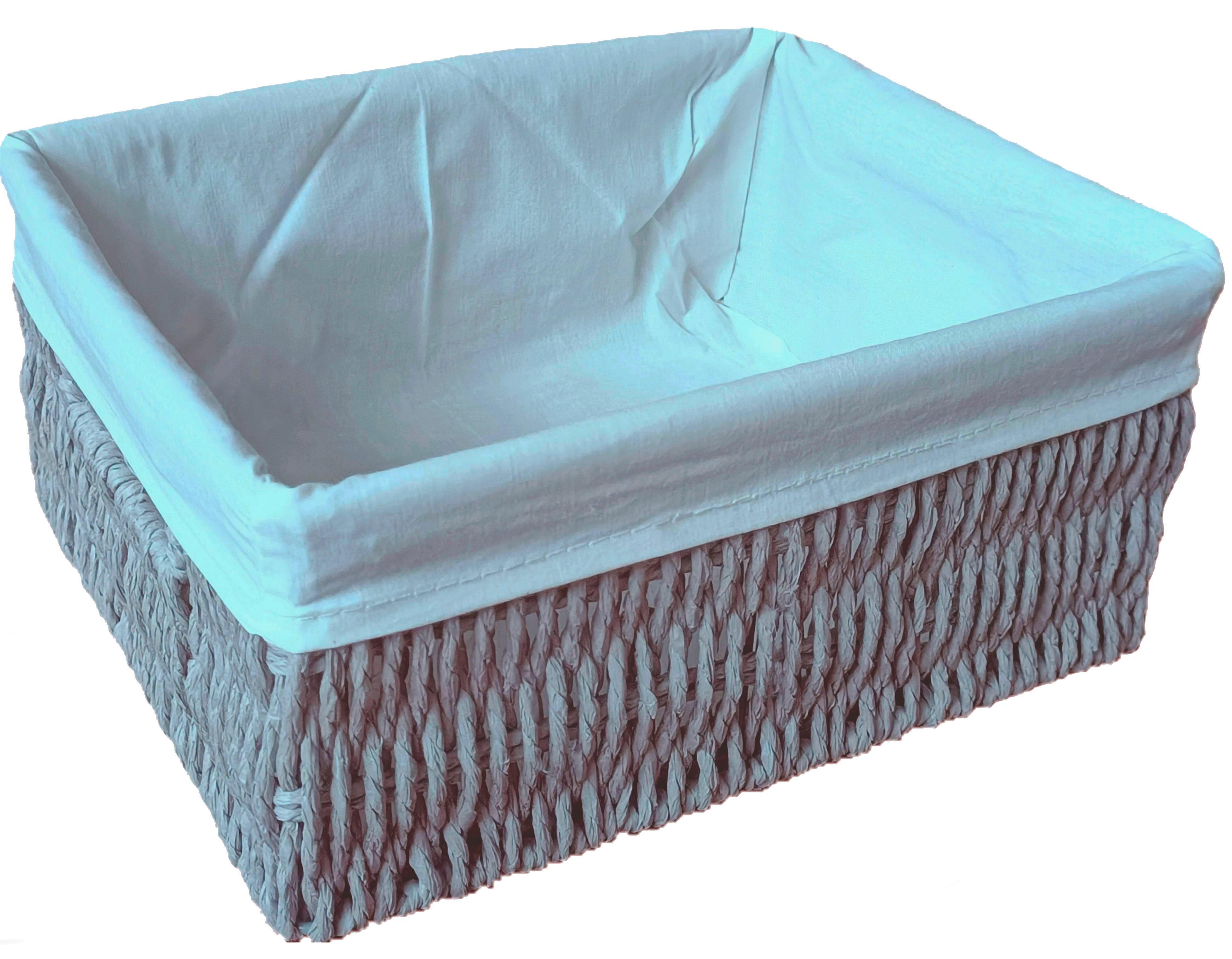 Tárolókosár Sally - S - fehér/szürke, textil/fém (24/20/10cm) - Mömax