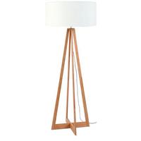 Stoječa Svetilka Everest, Bela, Bambus - bela/naravne barve, Trend (60/158cm) - Good & Mojo