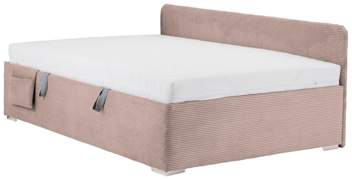 Bett Remi Pink ca. 140x200cm - Chromfarben/Pink, KONVENTIONELL, Holz/Kunststoff (140/200cm) - Mömax