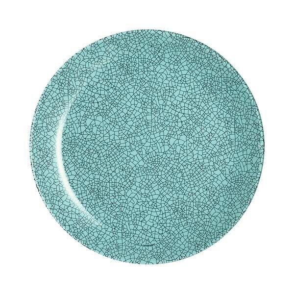 Tányér Icy Turquoise Dessert - türkiz, Konventionell, Üveg (20,5cm)