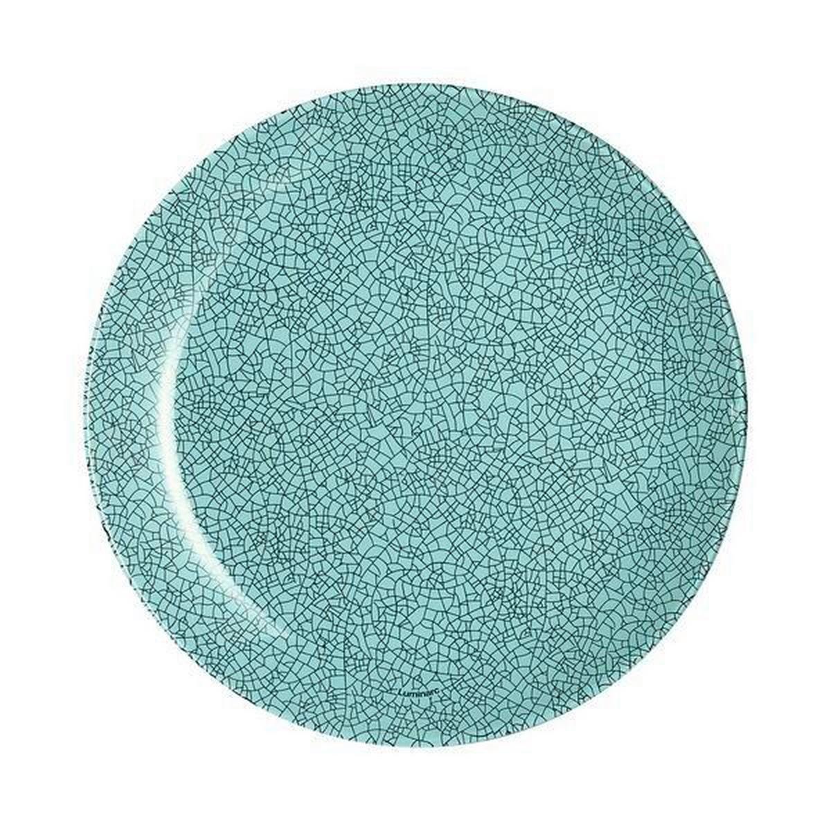 Tányér Icy Turquoise Dessert - türkiz, Konventionell, Üveg (20,5cm)