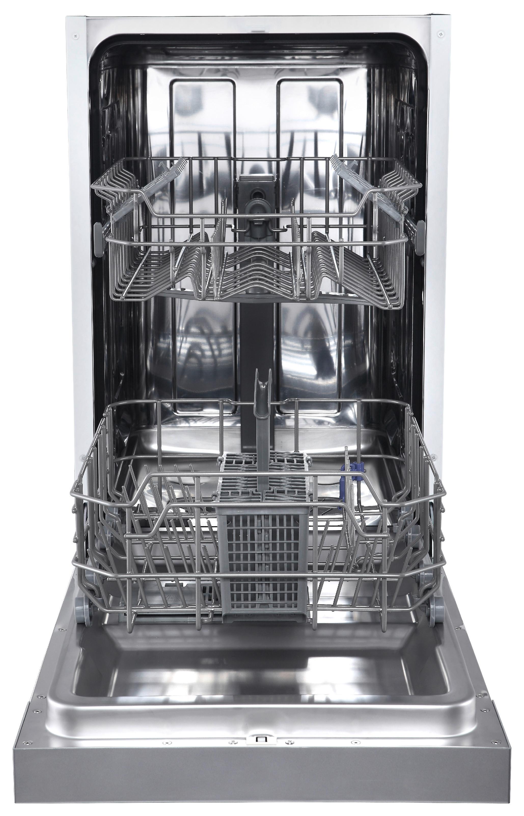 Geschirrspüler Katha Weiß/Edelstahl B: ca. 44 cm - Weiß/Grau, Trend, Kunststoff/Metall (44/81,5/57cm) - Respekta