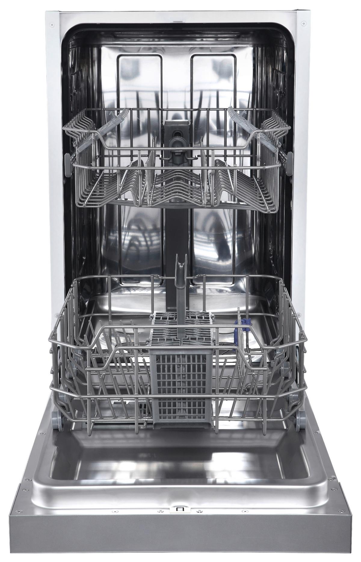 Geschirrspüler Katha Weiß/Edelstahl B: ca. 44 cm - Weiß/Grau, Trend, Kunststoff/Metall (44/81,5/57cm) - Respekta