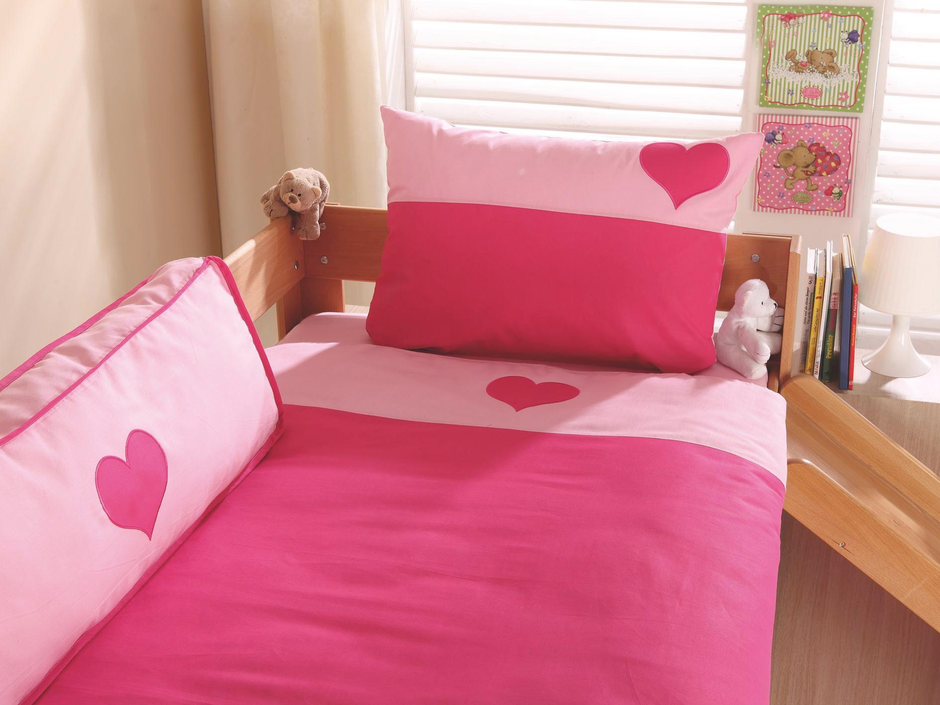 KINDERBETTWÄSCHE BETTWÄSCHE 2-TEILIG - Pink/Rosa, Design, Textil (80/80cm)