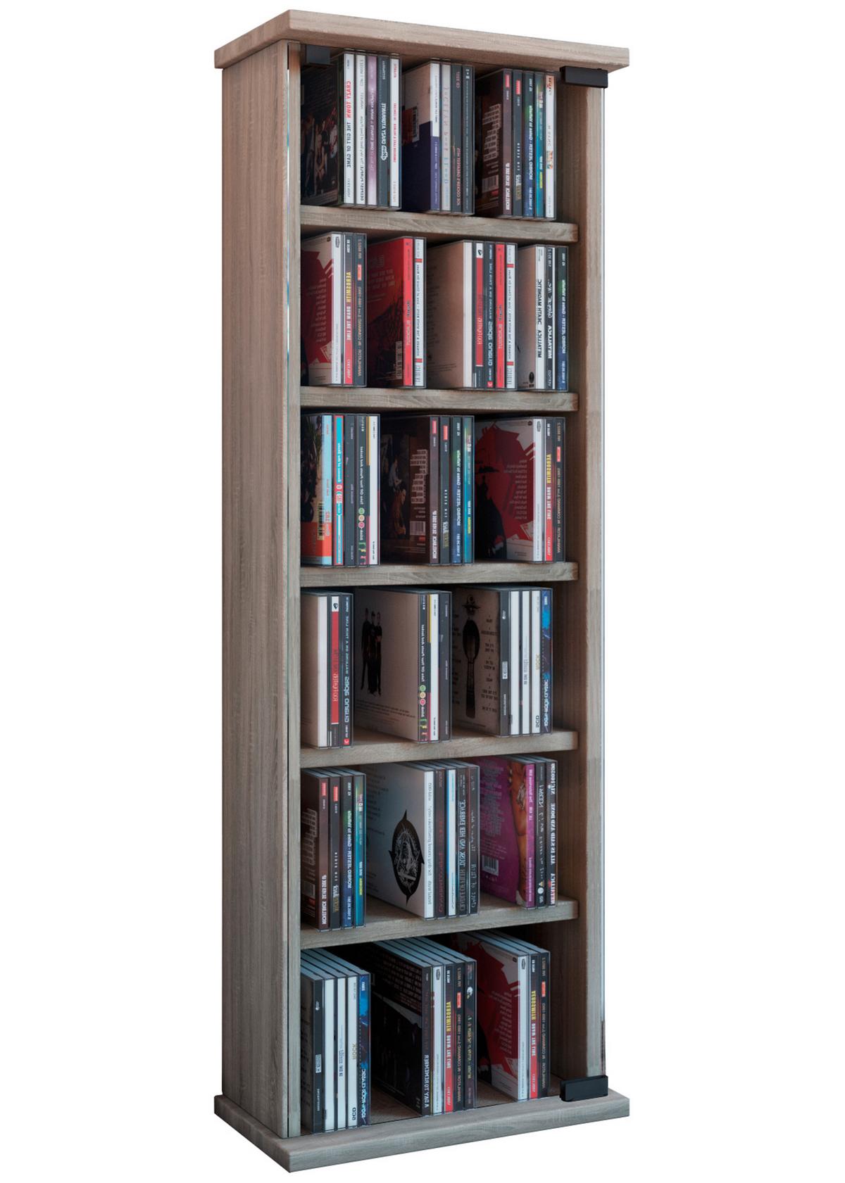 Regal Vetro, Hrast, 31 Cm - barve hrasta, Konvencionalno, steklo/leseni material (31/92/18cm) - MID.YOU