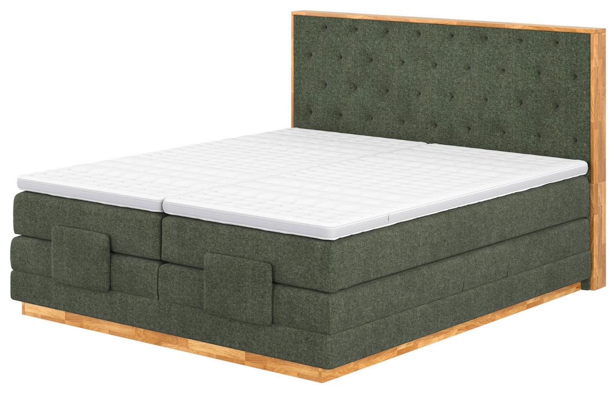 Boxspring Ágy Palma Ii. Bxb - zöld, Modern, faalapú anyag/textil (180/200cm)