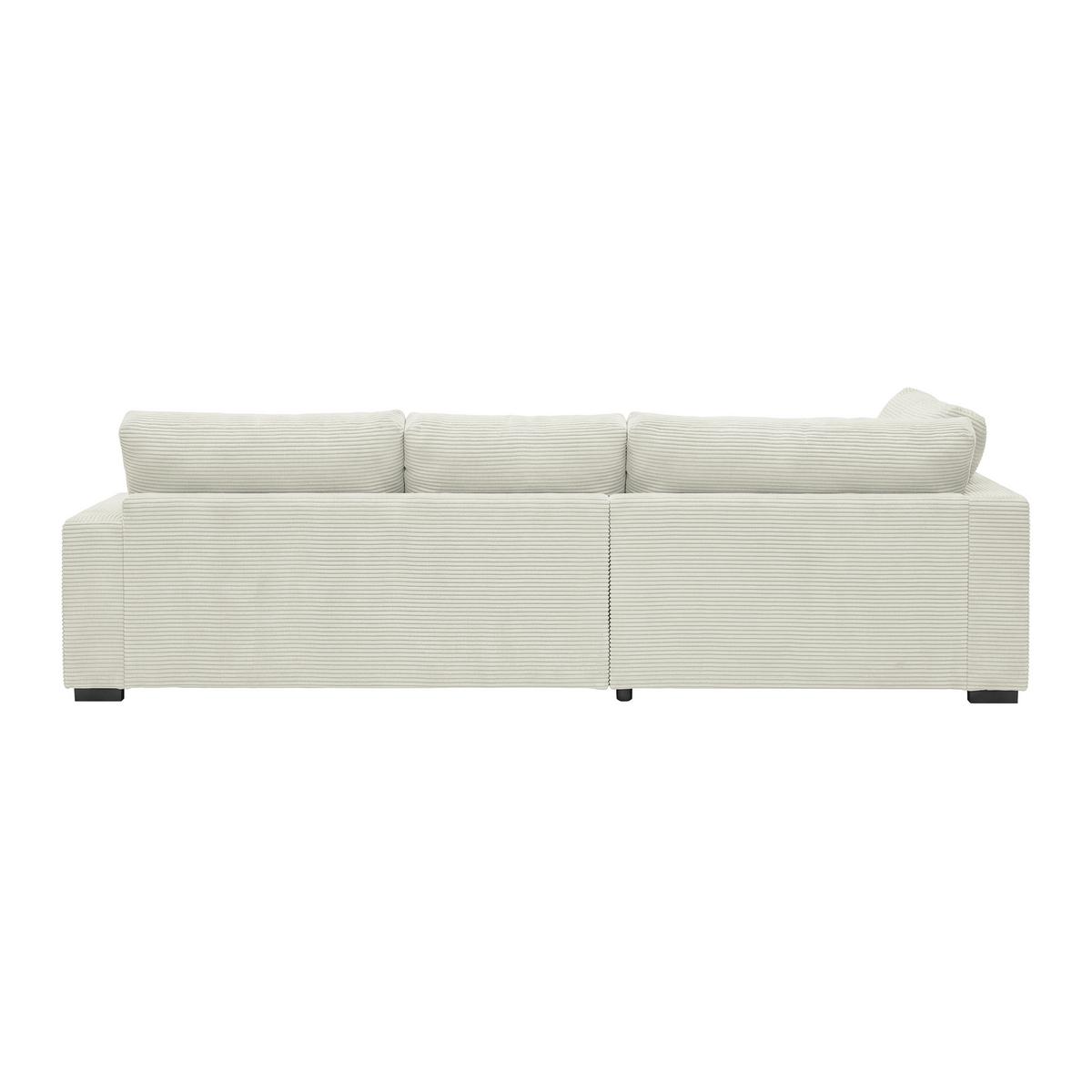Ecksofa Pedro Creme - Creme/Schwarz, MODERN, Kunststoff/Textil (190/300cm) - Mömax