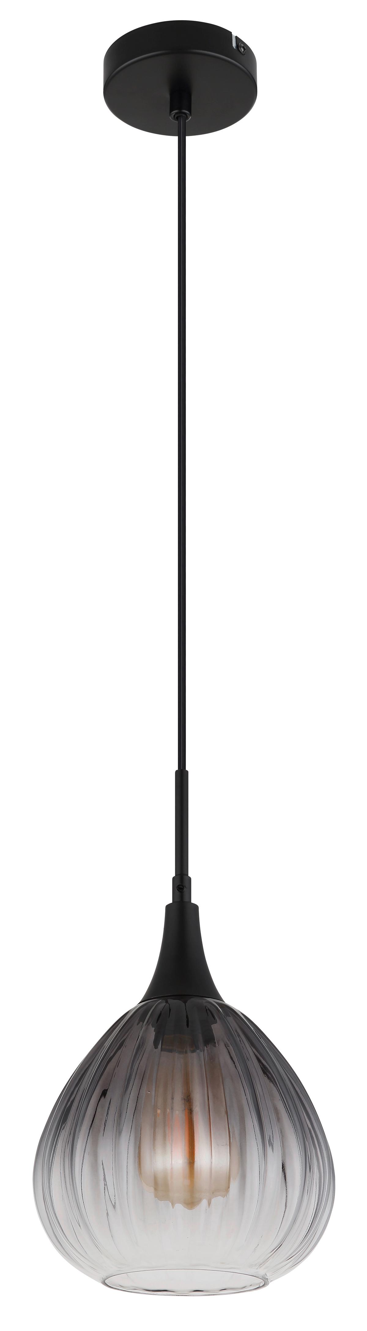 Hängeleuchte Olsen Klar max. 40 Watt - Klar, Design, Glas/Metall (20/120cm) - Globo