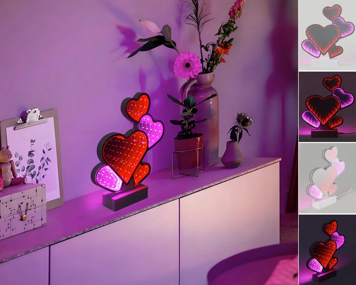 Led Svjetiljka Dekorativna Frani - bijela/boje kroma, Moderno, plastika (22/4,6/25,7cm) - Mömax