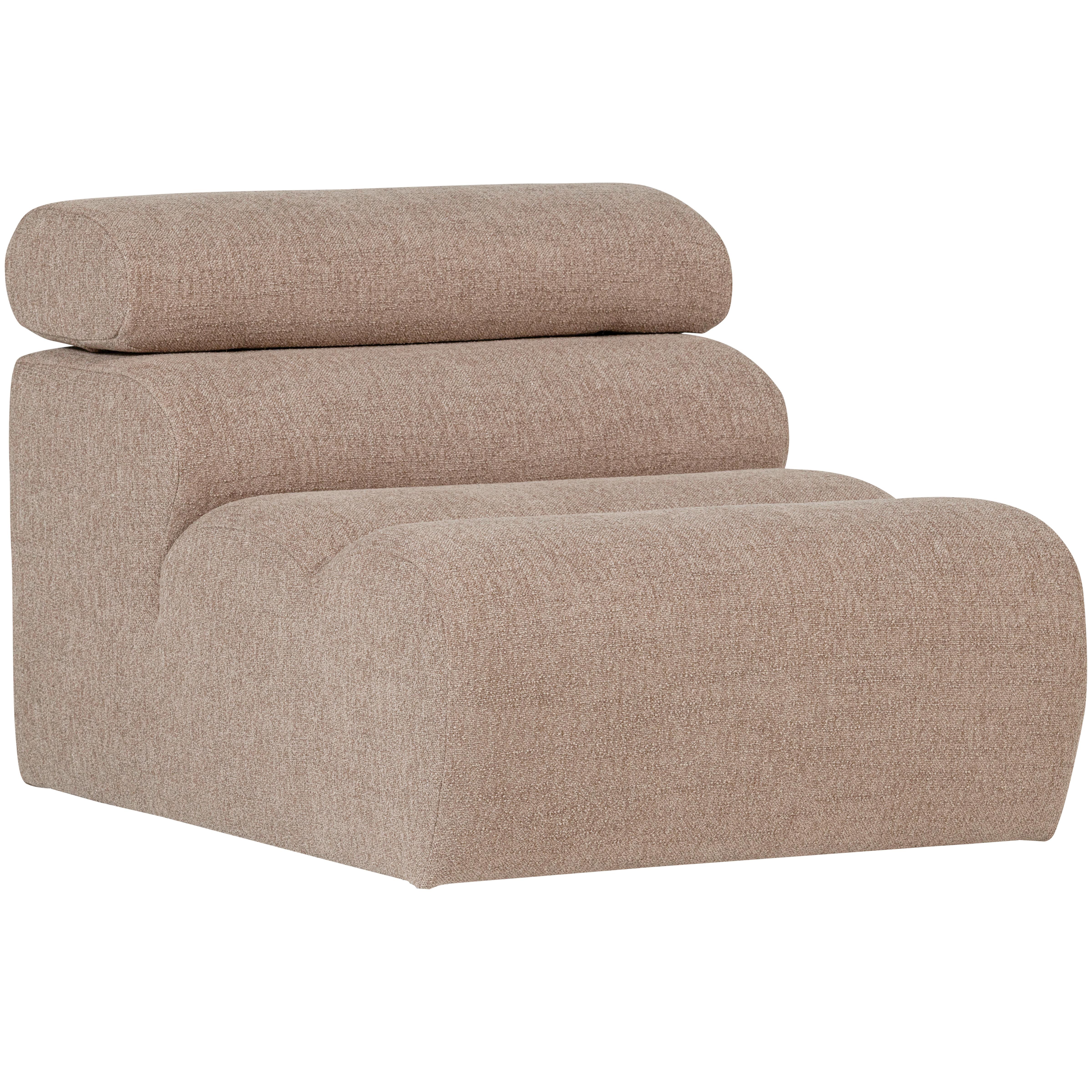 SOFAELEMENT Novi Taupe B: 82cm - Taupe/Schwarz, Design, Kunststoff/Textil (82/86/113cm) - Livetastic