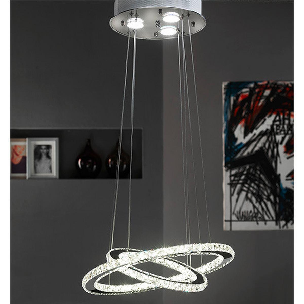 Led Függőlámpa 4809/s - krómszínű, Design, fém (45/120cm)