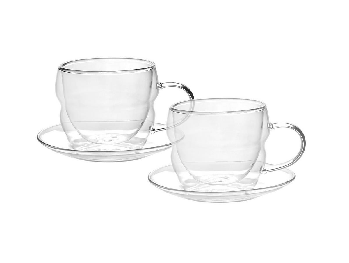 Espresso Csésze És Csészealj Coffee Fusion - átlátszó, Modern, Üveg (80ml) - Premium Living