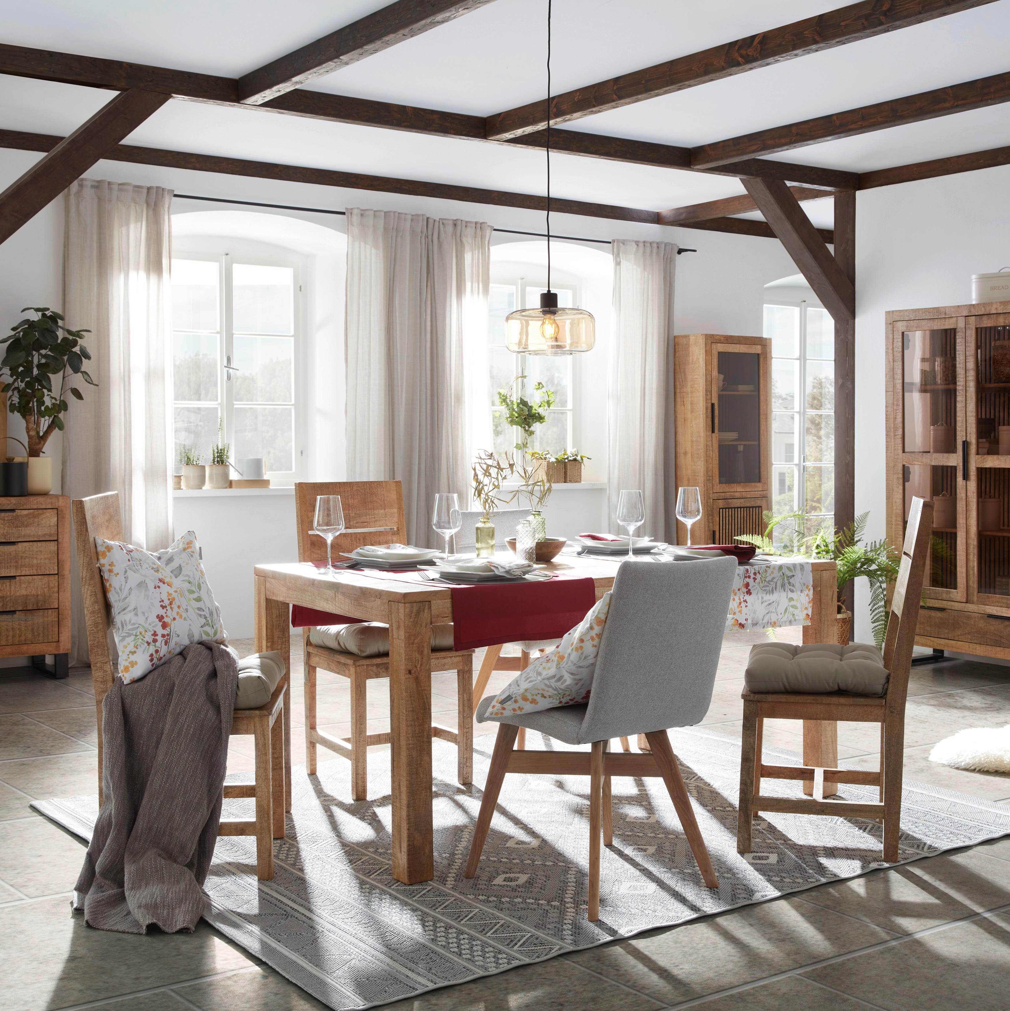 Fertigvorhang Bio-Luise 2Stk. in Beige ca. 140x255-267cm - Beige, Natur, Textil (140/255-267cm) - ecoTree