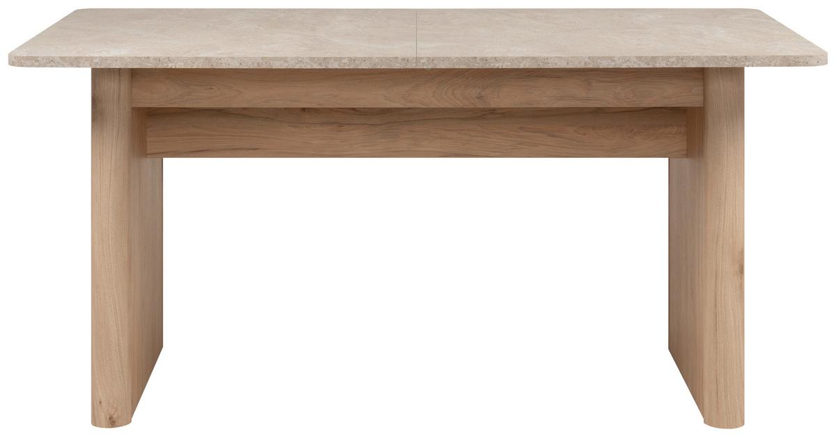 STÓŁ DO JADALNI SAI 80A AUSZUGSTISCH - kolor piaskowy/brązowy, Modern, materiał drewnopochodny (160-200/90/75cm) - Livetastic