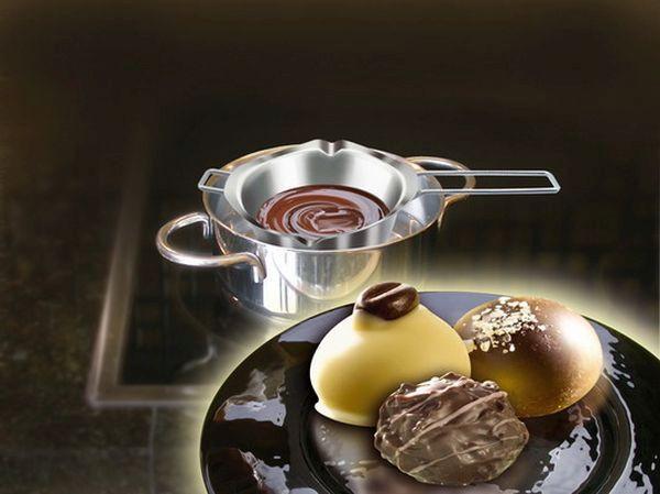 Schmelztopf Bakery Schokolade aus Edelstahl - Edelstahlfarben, KONVENTIONELL, Metall (14cm) - Zenker