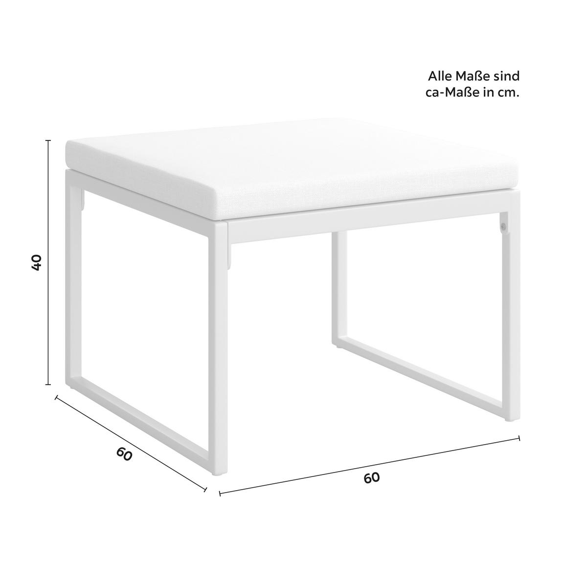 Loungegarnitur Ariella Hellgrau Outdoorstoff/Metall - Hellgrau/Akaziefarben, MODERN, Holz/Textil (160/88/65cm) - Bessagi Garden
