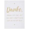 Postkarte Danke, dass ich - Goldfarben/Weiß, MODERN, Papier (10,5/14,8cm) Postkarte Danke, dass ich - Goldfarben/Weiß, MODERN, Papier (10,5/14,8cm)