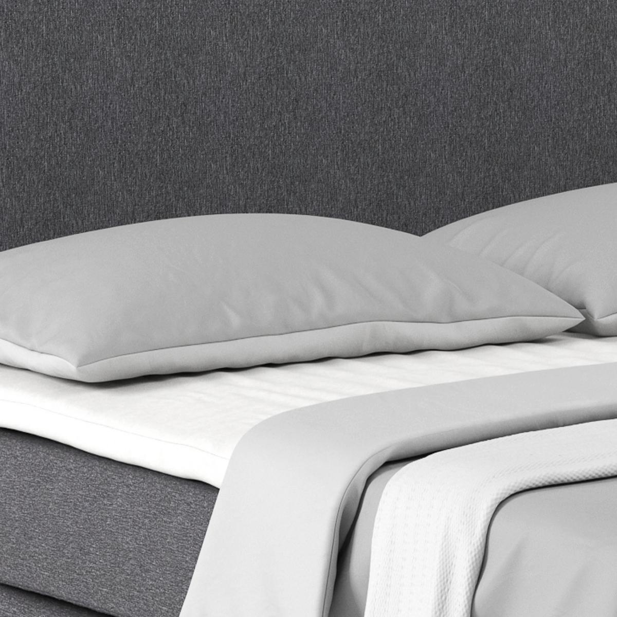 Boxspring Krevet Nero - siva/boje kroma, Konvencionalno, tekstil/metal (160/200cm) - Best Price