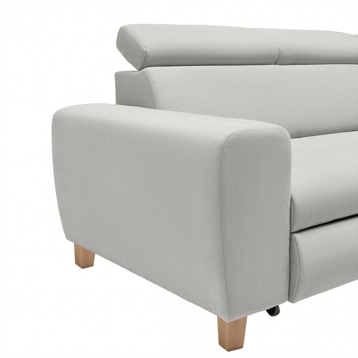 Wohnlandschaft Lugo Grauweiß - Grauweiß, MODERN, Holz/Kunststoff (266/98/205cm) - Mömax