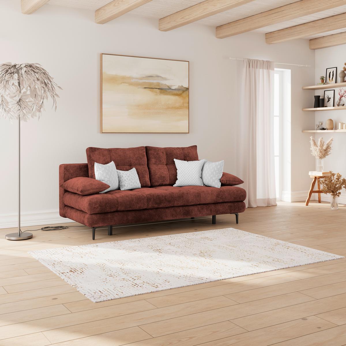 Trosjed Perla - bordo/crna, Konvencionalno, tekstil/metal (203/94/96cm)