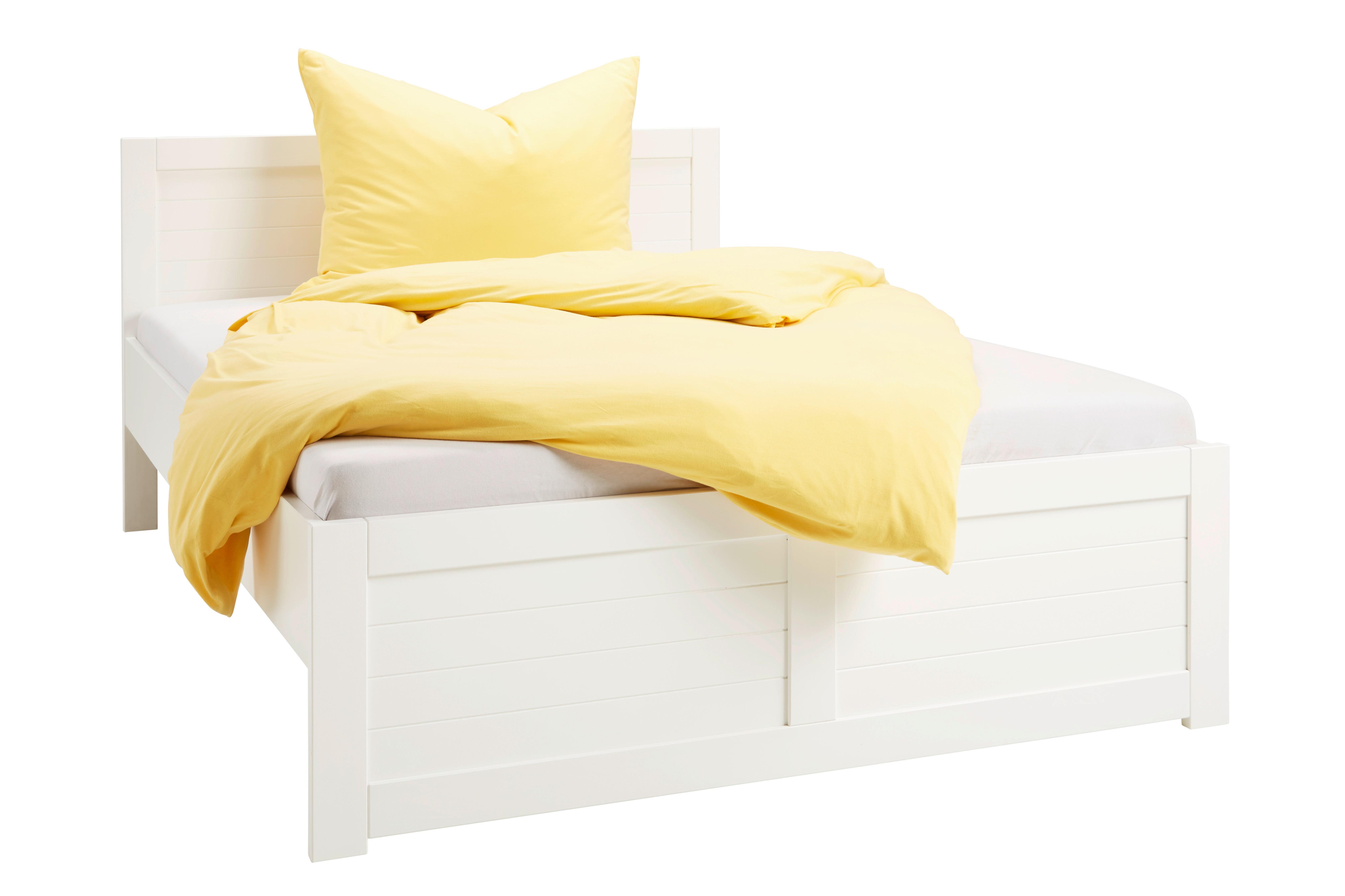 Bett in Weiß ca. 160x200cm - Weiß, ROMANTIK / LANDHAUS, Holz/Holzwerkstoff (166/90/206cm) - Mömax