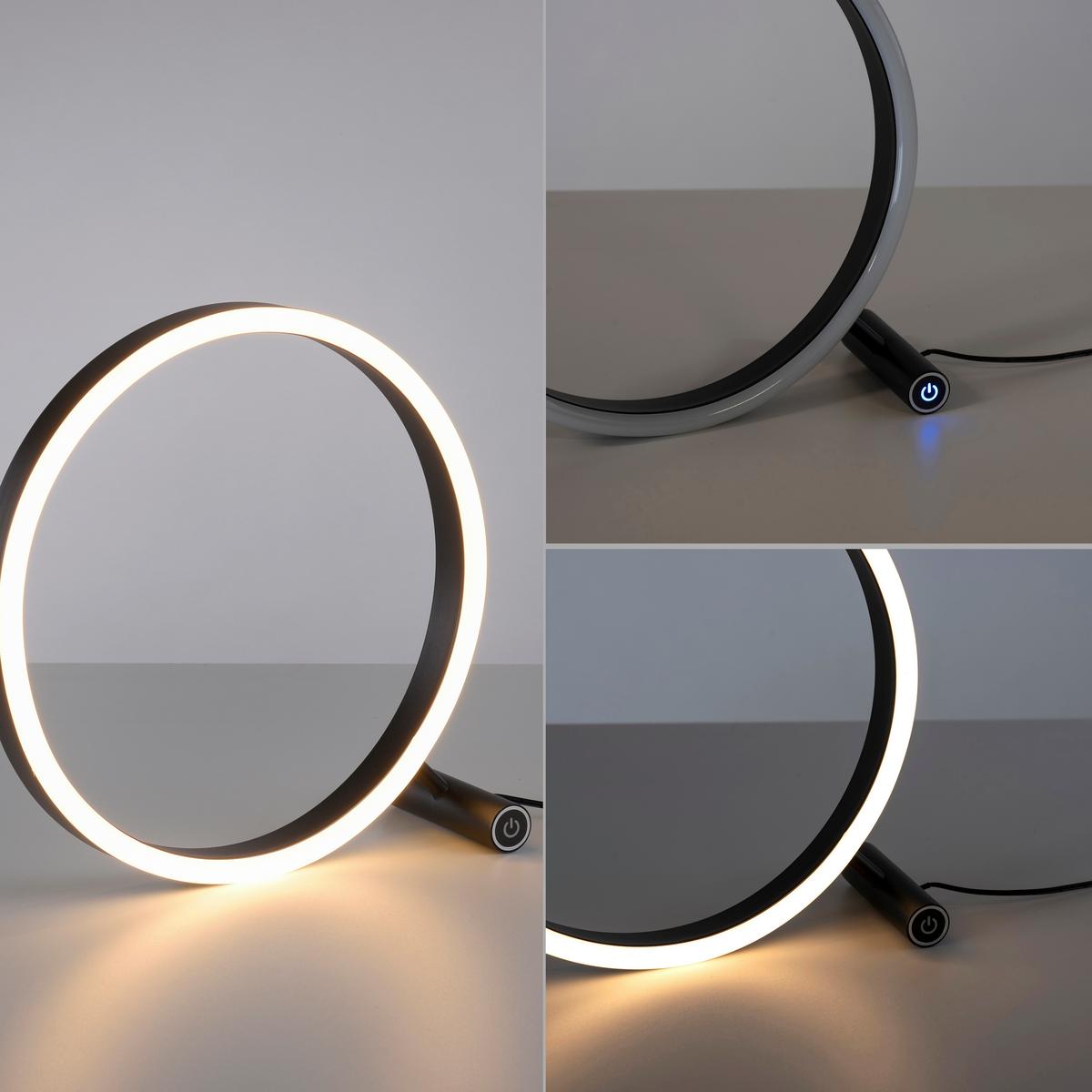 LAMPA STOŁOWA LED 15390-13 RITUS - antracytowy, Trend, tworzywo sztuczne/metal (28,5/10/28cm)