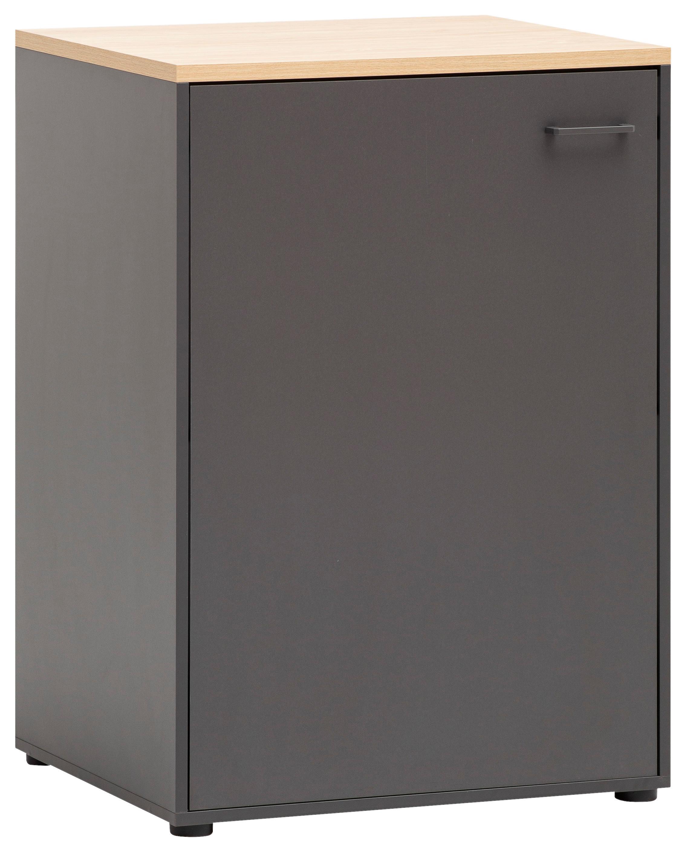 Mehrzweckschrank Solea Anthrazit/Eiche - Eichefarben/Anthrazit, MODERN, Holzwerkstoff/Kunststoff (67,1/95,8/60cm) - MID.YOU