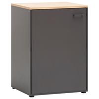 Mehrzweckschrank Solea Anthrazit/Eiche - Eichefarben/Anthrazit, MODERN, Holzwerkstoff/Kunststoff (67,1/95,8/60cm) - MID.YOU