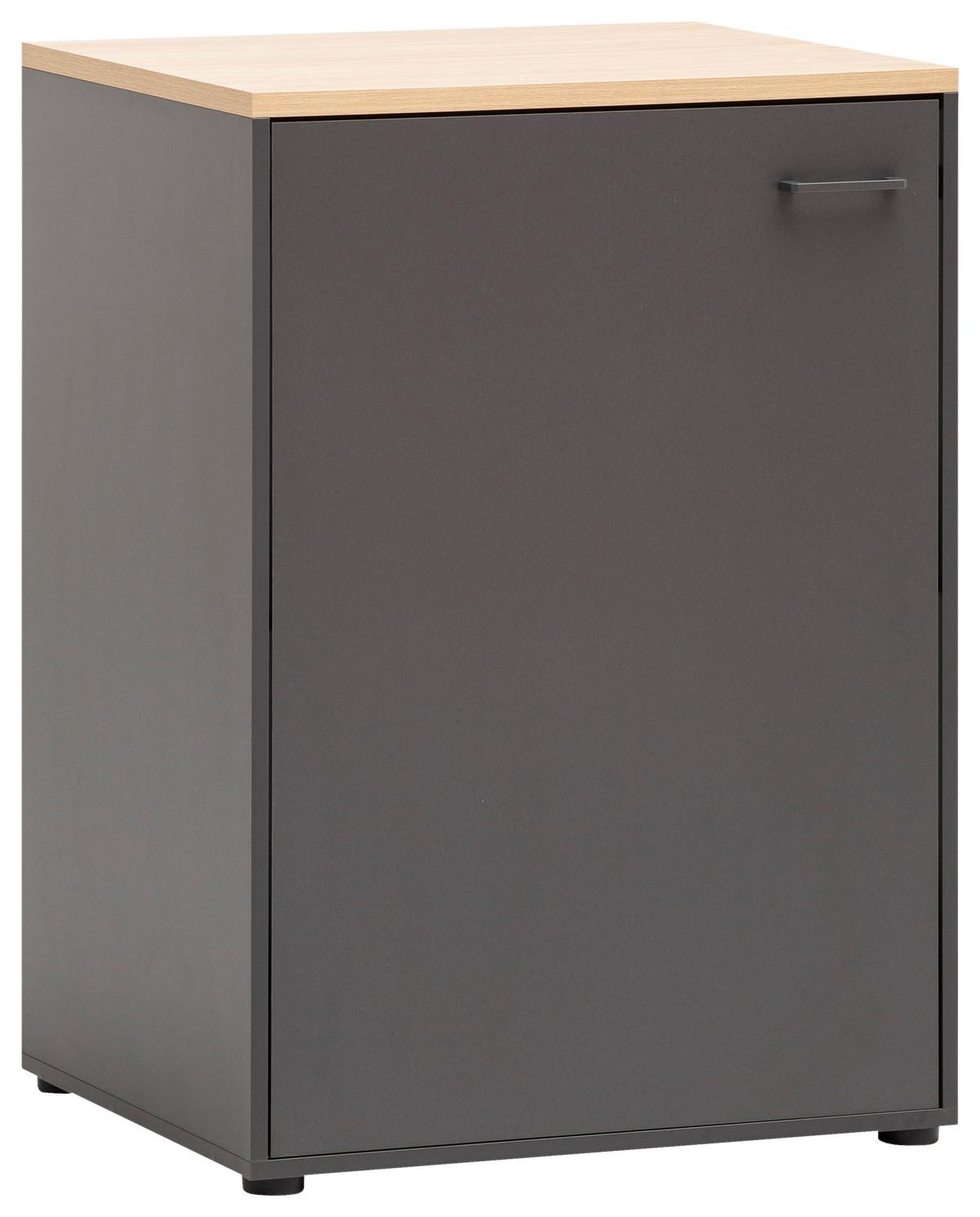 Mehrzweckschrank Solea Anthrazit/Eiche - Eichefarben/Anthrazit, MODERN, Holzwerkstoff/Kunststoff (67,1/95,8/60cm) - MID.YOU