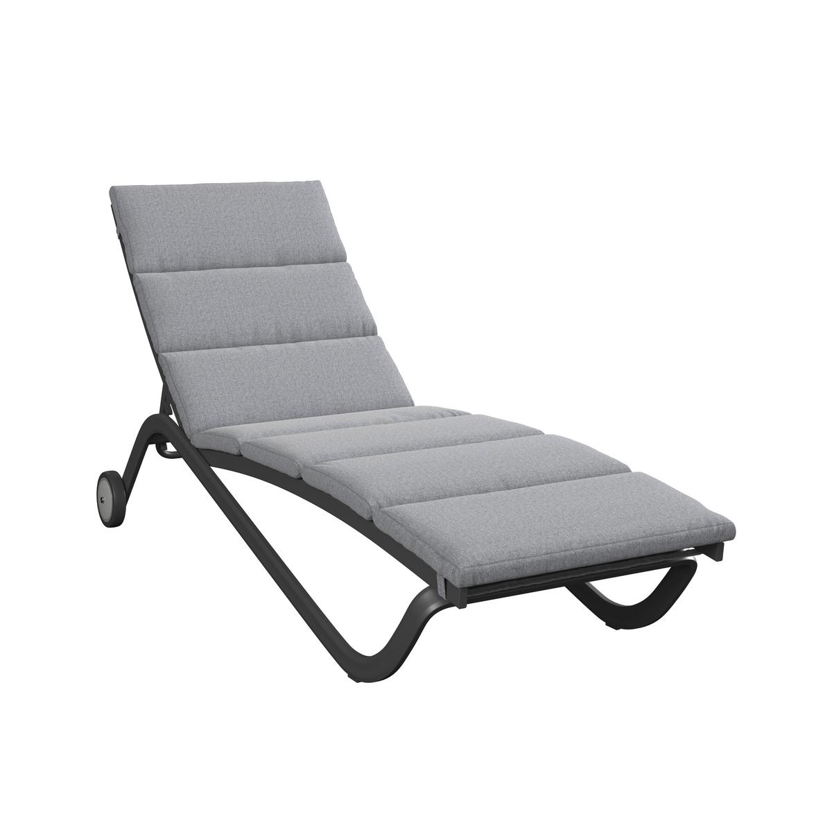 Vrtni Ležalnik Otti, Aluminij - siva/antracit, Basics, kovina/tekstil (211/44/75cm) - Mömax