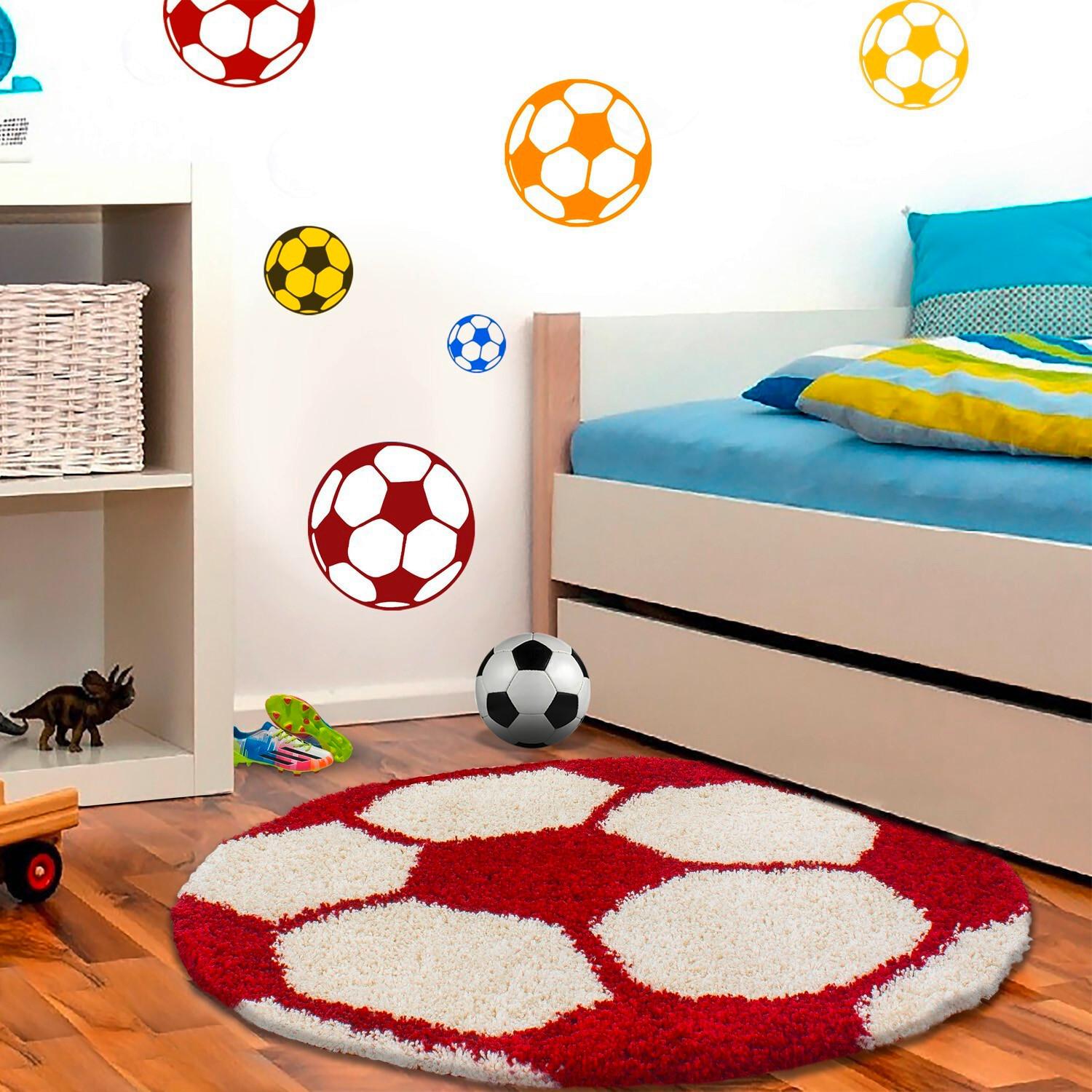Kinderteppich Fun Rot Ø ca. 100cm - Rot, Trend, Textil (100/100cm) - Ben'n'jen