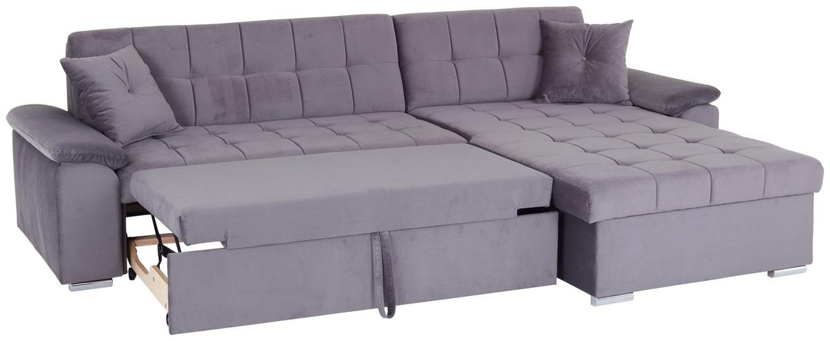 Sedežna Garnitura Keaton, Siva, Z Ležiščem - siva, Basics, tekstil (263/169cm) - Livetastic