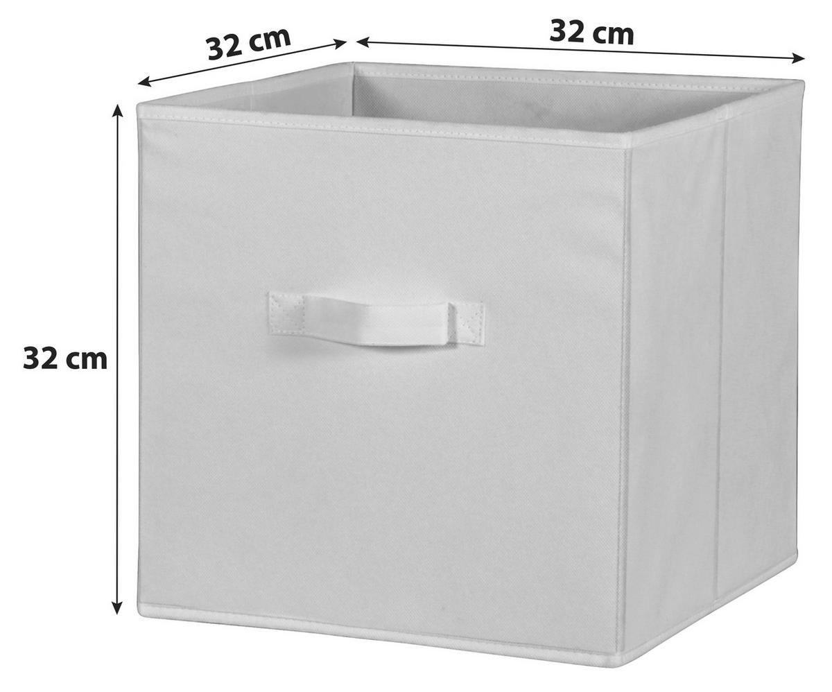 Zložljiva Škatla Cliff, Bela - bela, Moderno, tekstil (32/32/32cm) - Modern Living