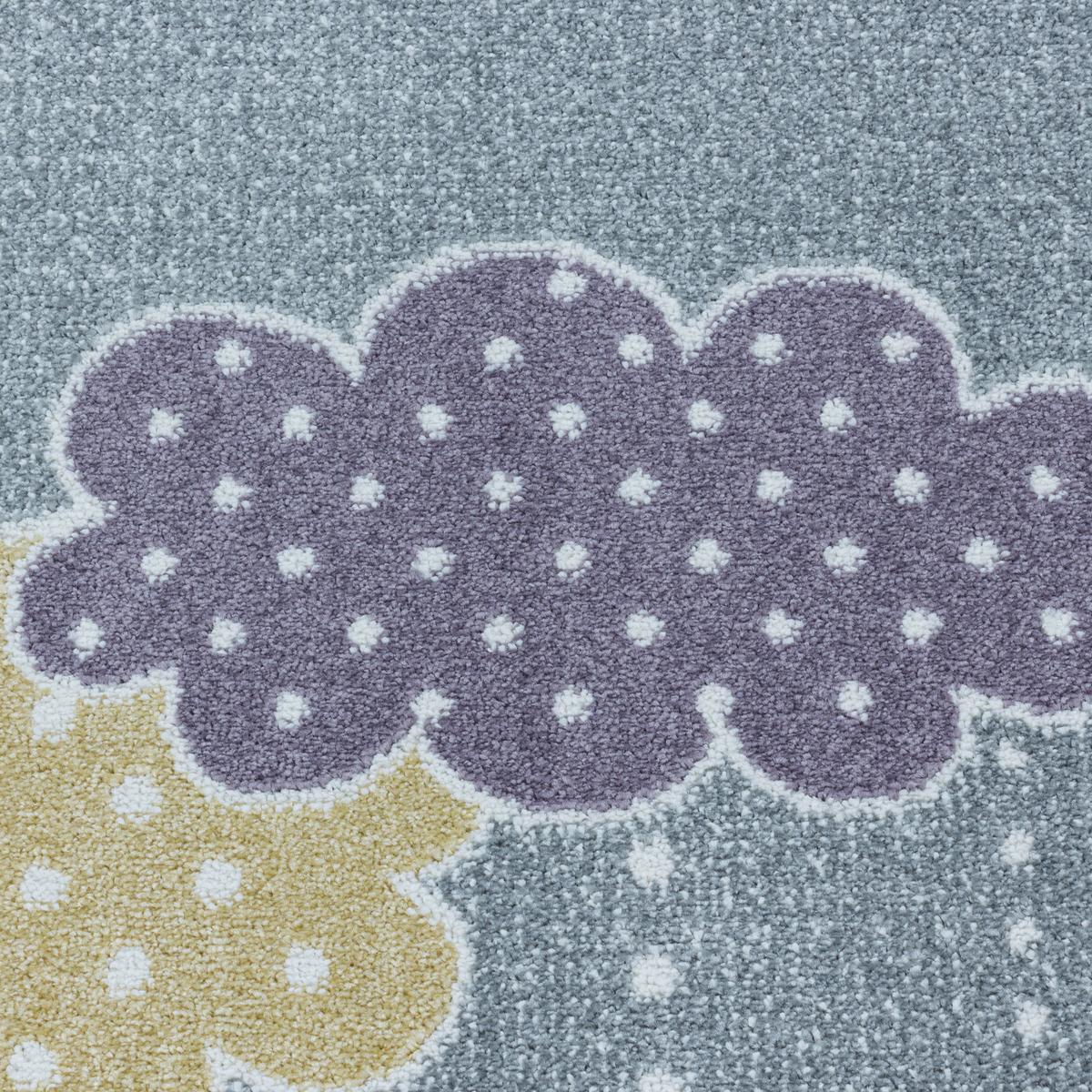 Kinderteppich Lucky Grau ca. 80x150cm - Grau, Trend, Textil (80/150cm)