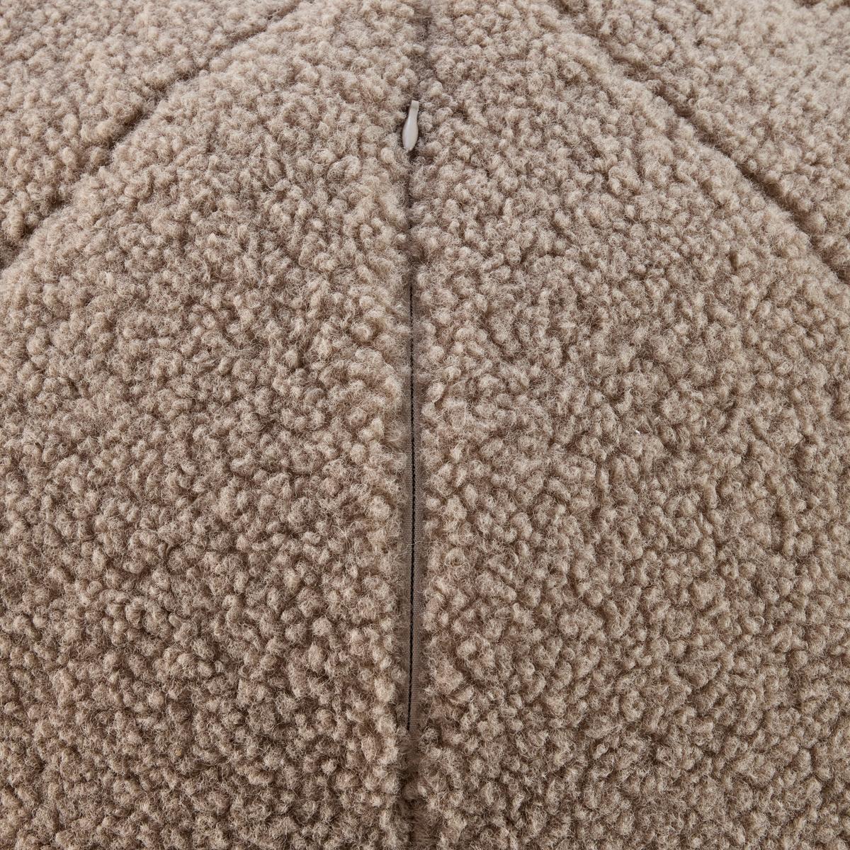 Pouf Ted Taupe Ø ca. 45cm - Taupe, Textil (45cm) - Mömax