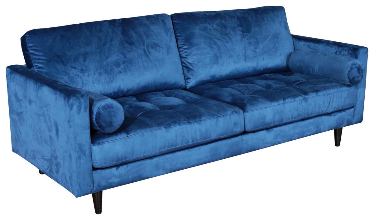 Trosed Janina, Modra, Žamet - modra/črna, Moderno, tekstil/les (211/88/89cm) - P & B