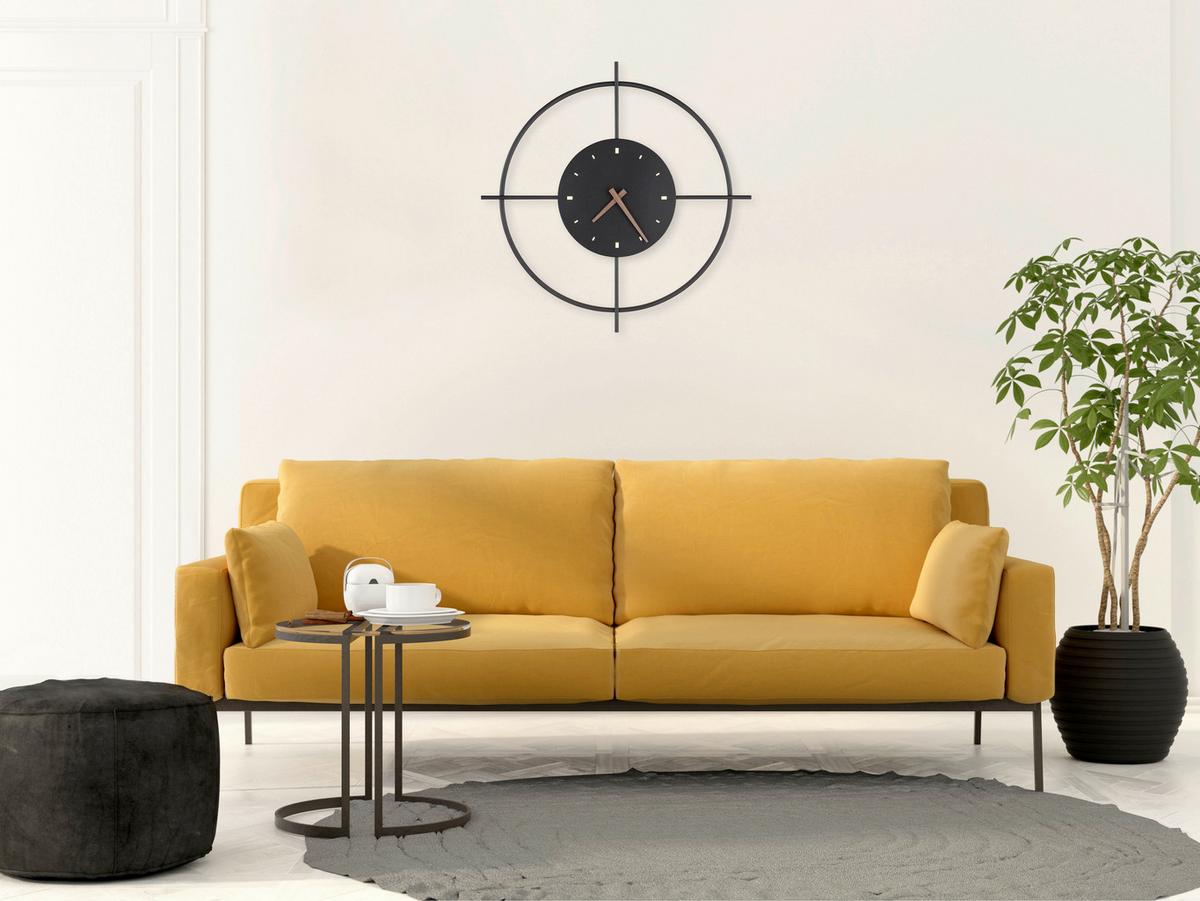 WANDUHR 78283 SUSSY - Weiss/Schwarz, Konventionell, Kunststoff/Metall (50cm) - Globo