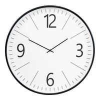 Wanduhr Biel Wall Clock Schwarz/Weiß - Schwarz/Weiß, Design, Glas/Kunststoff (51/51/5cm)