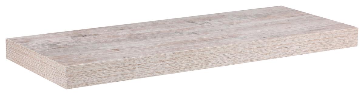 PÓŁKA ŚCIENNA SIMPLE - biały/dębowy, Design, materiał drewnopochodny (60/3,8/23,5cm) - Carryhome