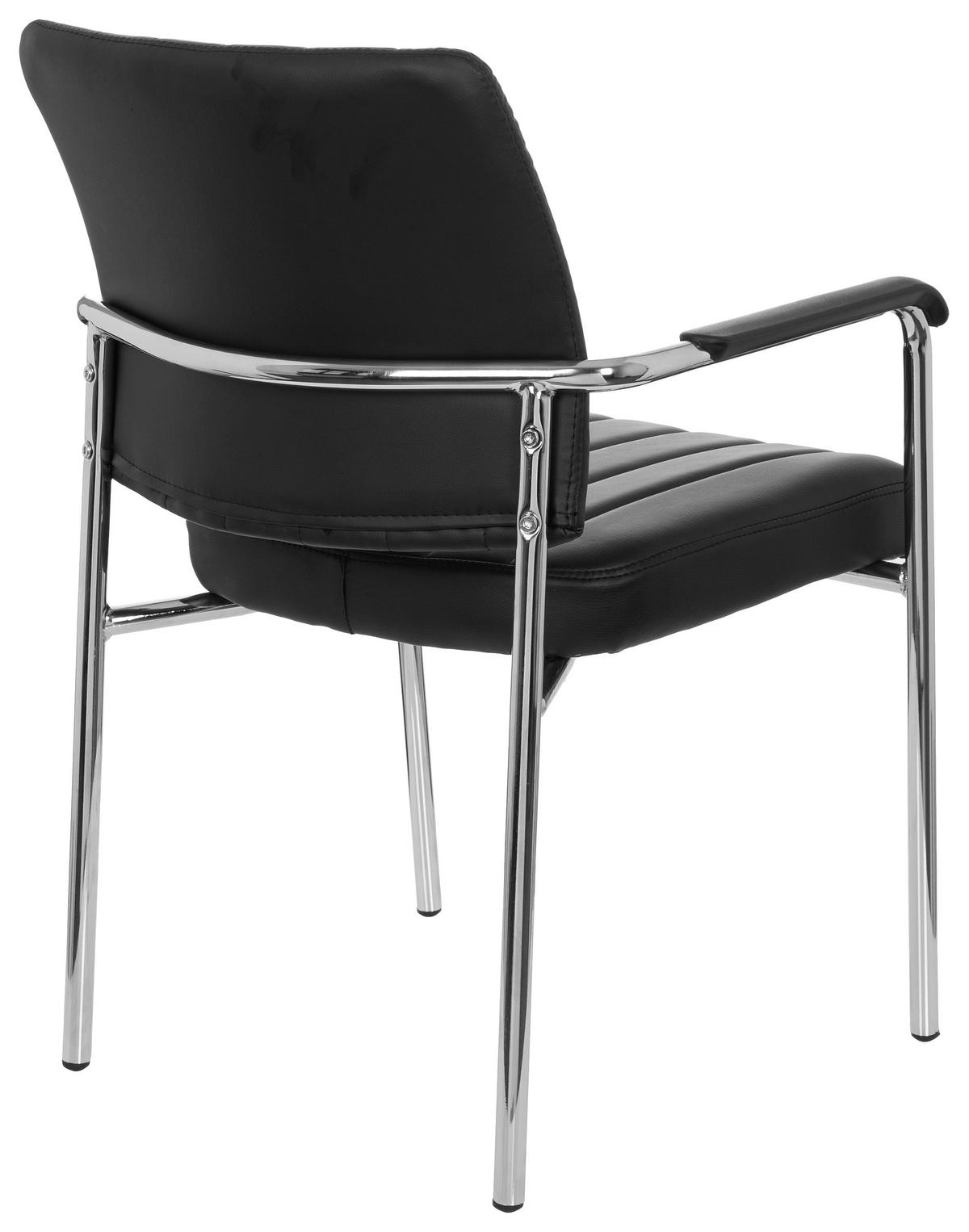Konferenčni Stol Somos V, Črna - barve kroma/črna, Moderno, kovina/tekstil (57/81/55cm) - MID.YOU