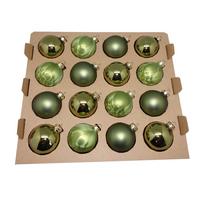 ZESTAW BOMBEK CHOINKOWYCH 616-2042-900 - zielony, Basics, szkło (6cm) - X-Mas